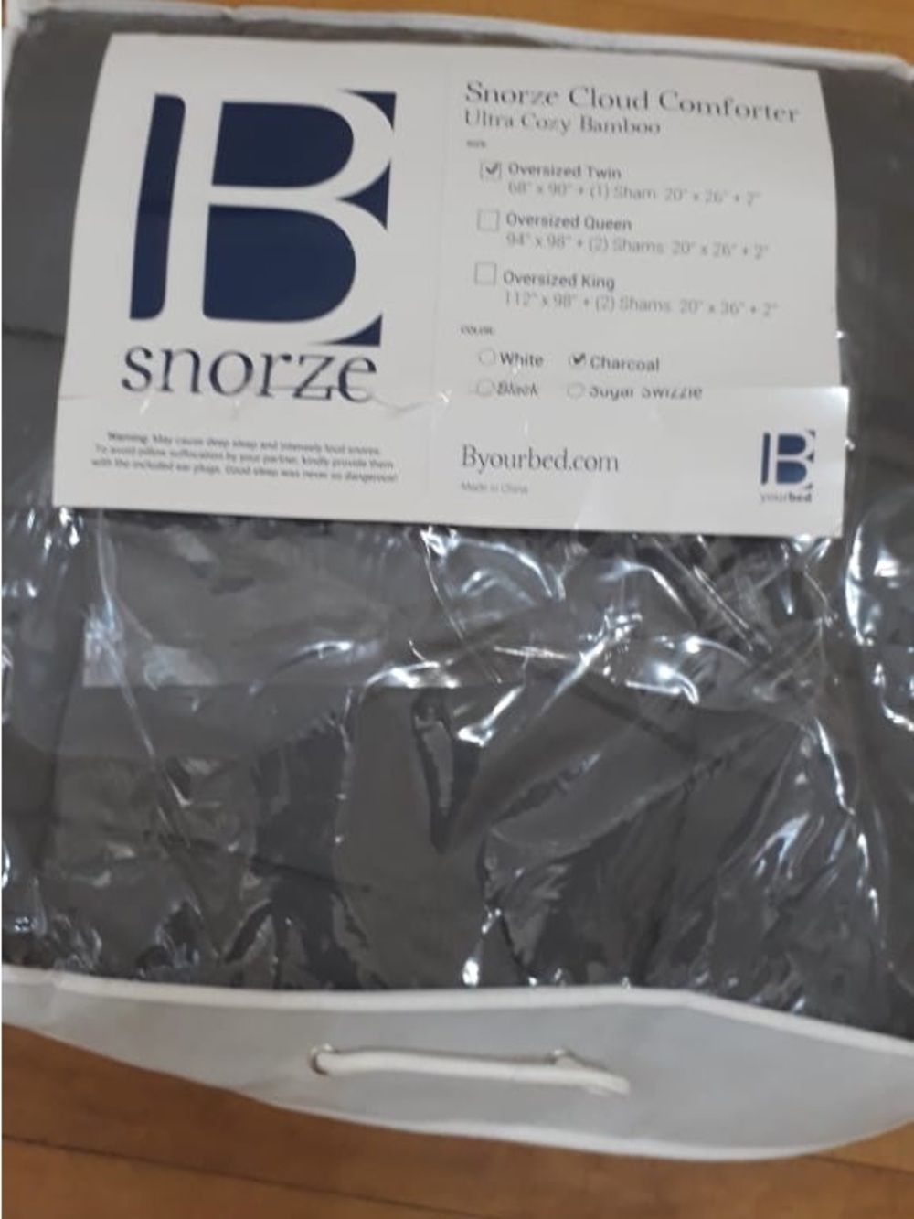 Snorze Cloud Comforter - Charcoal Ultra Cozy Bamboo